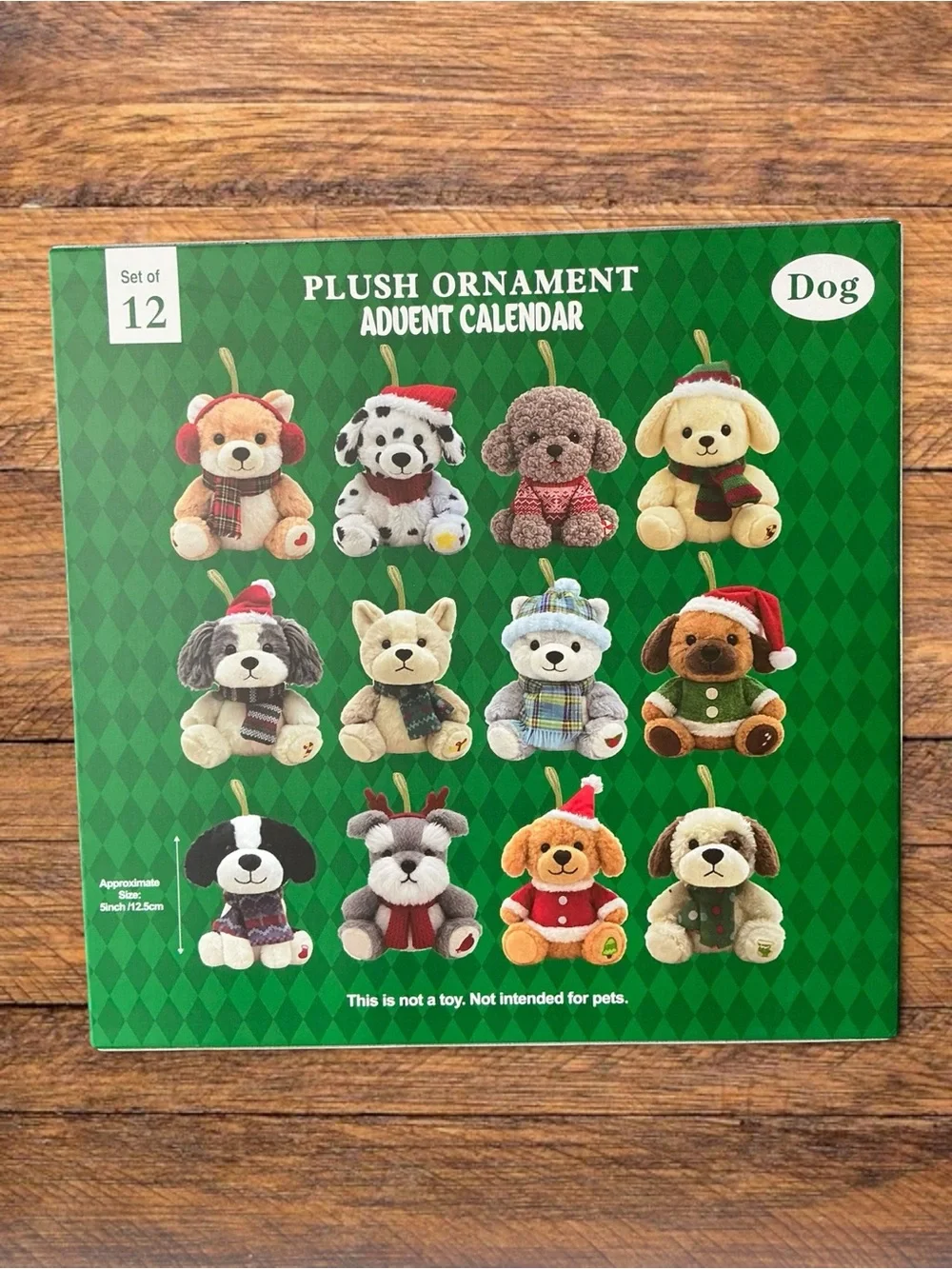 Costco Advent Calendar 12 Day Dog Plush Ornament Christmas